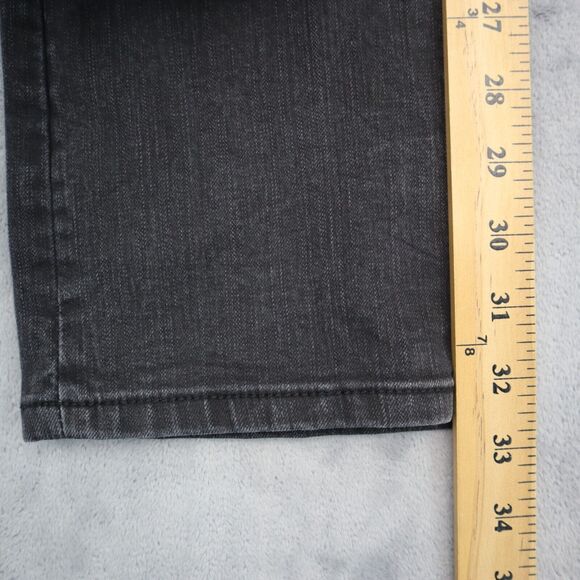 DNKY Pants Womens 6 Black Bootcut Low Rise Stretch Button Studded Denim Jeans - Picture 5 of 16